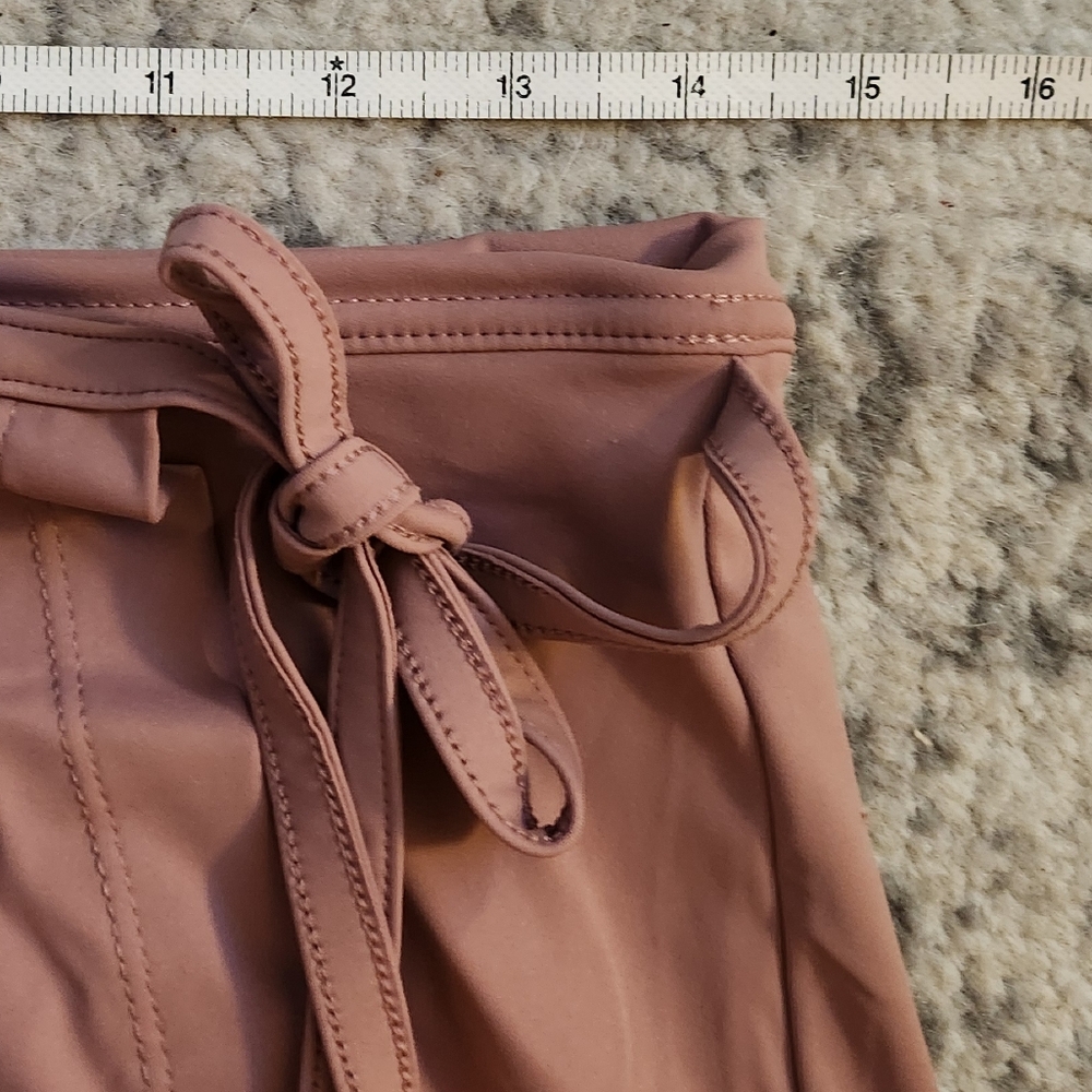 Dusty Rose Faux Wrap Skort - Picture 11 of 12